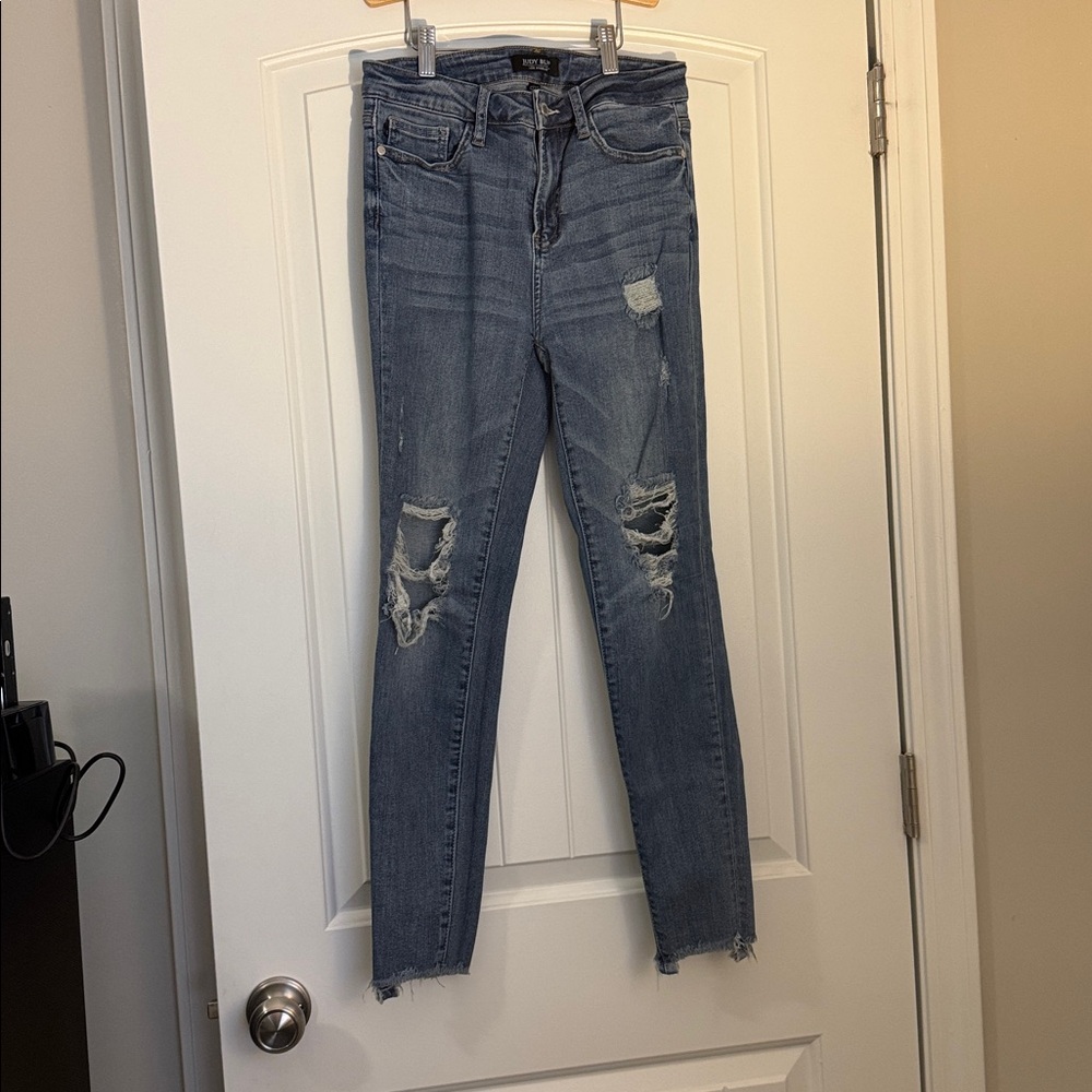 Judy Blue Ripped Denim Skinny Jeans